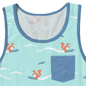 Débardeur personnalisable en polyester écologique à séchage rapide, col rond, respirant, grande taille, pour hommes, vêtements de sport décontractés - Product Image 4