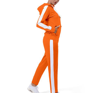 Diseñe su propio chándal de manga larga para mujer en MOQ bajo Último diseño Ropa para correr Chándales con cremallera para mujer - Product Image 4