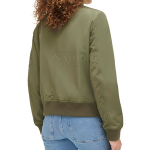 Blouson style bombardier pour femmes avec fermeture éclair complète et coupe décontractée blouson aviateur basique pour femmes avec construction légère - Product Image 2