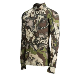 Custom Camo Hunting <b>Base</b> <b>Layer</b> Men's Thermal Long Sleeve 1/4 Zip Tactical Shirt Moisture Wicking Outdoor Performance Apparel - Product Image 4