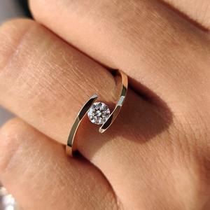 Bague de fiançailles solitaire en diamant brillant de 0,50 à 3,00 carats, certifiée IGI, de laboratoire, taille brillant, en or 10K/14K/18K/PT950/argent S925 - Product Image 3