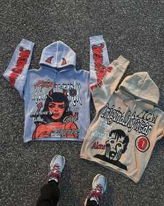 Fabricantes para ropa de aduanas Lavado ácido 420 Gsm Sudadera con capucha DTG Imprimir Hombres Vintage Streetwear Chándal de gran tamaño de peso pesado - Product Image 2