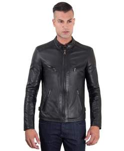Veste en cuir de logo personnalisé de haute qualité vêtements de mode veste en cuir coupe-vent pour hommes veste de service OEM ODM pour homme - Product Image 1
