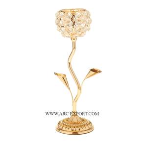 Vela de iluminación interior para el hogar, espejo votivo, Metal pulido y Material de cristal, mesa de forma redonda, centro de mesa decorativo votivo - Product Image 6