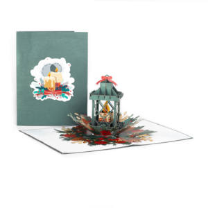 Bougie artisanale de Noël minimaliste en cire tarte carte de voeux papier Souvenir impression offset - Product Image 6