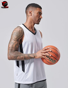 Camiseta de Baloncesto para Hombre, sin Mangas, Cuello en V, Malla de Secado Rápido, Uniforme de Equipo, Logotipo Personalizado, Camiseta Deportiva - Product Image 4