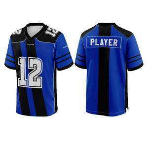 Camiseta de fútbol americano de talla grande de malla con estampado de transferencia de calor personalizada de alta calidad - Product Image 1