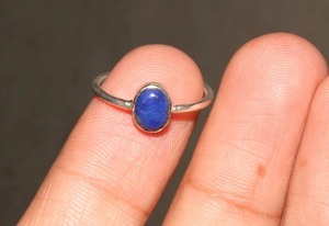 Bague en pierre précieuse Sodalite faite à la main en argent 925 élégant bleu bijoux de mariage cadeau pour les femmes - Product Image 5