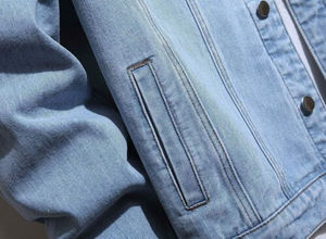 Veste en jean pour homme délavée, logo personnalisable sur le devant, haute qualité, décontractée pour l'hiver, respirante, coupe-vent, prix raisonnable - Product Image 6