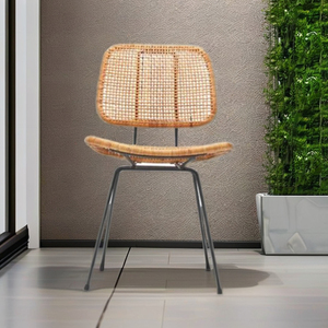 Durable Comfortable <b>Rattan</b> <b>Chair</b> Beautiful Design for Indoor <b>Outdoor</b> Use for Living Room Dining Park Bedroom Hotel Furniture - Product Image 4