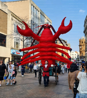 Homard gonflable géant avec lumières LED, crevette lumineuse de grande taille, logo personnalisé, modèle de fruits de mer pour la publicité événementielle/festivals/promotion