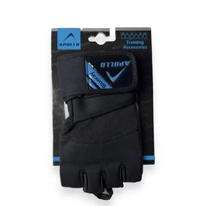 Gants de fitness mi-doigts en polyester pour la musculation et le cyclisme - Noir - Product Image 2