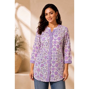 Top corto informal morado Mehfil-E-Ishq Nargis - Product Image 1