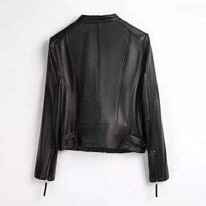 Vestes en PU tendance Vestes pour femmes Manteaux en cuir véritable slim pour streetwear Automne Hiver Vêtements d'extérieur en gros - Product Image 2