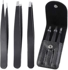 แหนบถอนขนตาทำจากเส้นใยสำหรับต่อขนตาแหนบปลายคิ้วทำจากสเตนเลสสามารถกำหนดโลโก้ได้เอง - Product Image 1