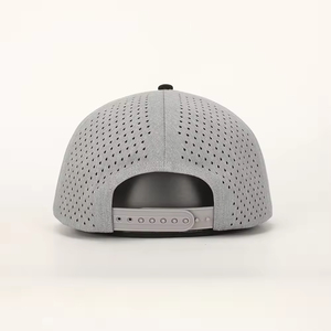 6 Panel Unisex Baseball Hat <b>Black</b> Waterproof Snapback Custom Logo Common 100% Cotton Four Seasons for Sports Outdoor Perforated - Product Image 5