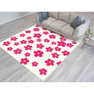 Tapis imprimé à fleurs roses : Décoration intérieure et chambre d'enfant, avec tapis à poils doux - Product Image 5