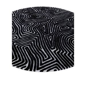 Tapis en viscose à motifs abstraits, tufté à la main, couleur ivoire, pour usage domestique - Tra-14936 - Product Image 2