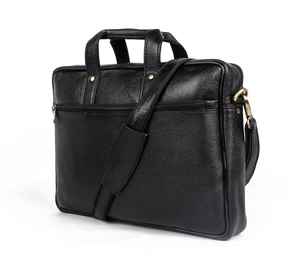 Stylish Black Leather <b>Laptop</b> <b>Tote</b> <b>Bag</b> Durable Materials <b>for</b> Luggage Making - Product Image 2