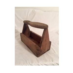 Caddy de cocina de madera con asa organizador rústico hecho a mano para cubiertos servilletas condimento especias y caja de almacenamiento de mesa - Product Image 2