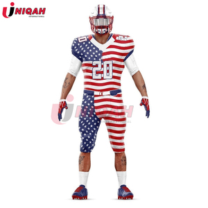 ชุดอเมริกันฟุตบอลราคาสมเหตุสมผล ผลิตตามสั่ง ชุดกีฬาทีมแบบกำหนดเอง ผ้าโพลีเอสเตอร์/คอตตอน ระบายอากาศได้ดี ใหม่ - Product Image 4