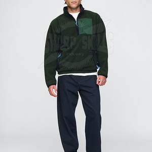 Sweat-shirt en molleton sherpa à capuche, service OEM, 100% coton, anti-froissement, sur mesure, vêtements d'hiver pour hommes - Product Image 4