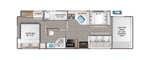 Used 2023 T-h-o-r F-o-u-r Wi-n-d-s 31E-V Camper Travel Trailers with Kitchen for Outdoor Adventure - Product Image 3