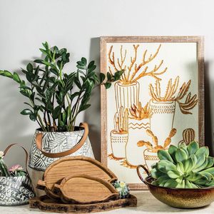 Juego de bandejas de hojas de madera de 3 aperitivos para servir frutas tallados a mano regalos para el hogar - Product Image 4