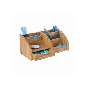 Porte-stylo en bois Durable support de bureau organisateur multi-fente stockage élégant fonctionnel pour bureau maison étude accessoires - Product Image 5