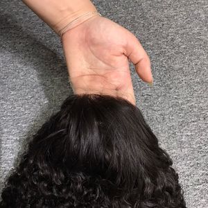 Vente en gros perruques en dentelle HD bouclées birmanes brutes de haute qualité cheveux humains de couleur noire pour les femmes d'extensions de cheveux vietnamiens - Product Image 2
