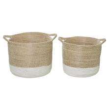 Cesta de césped de mar de alta calidad, cesta de hierba de Mar hecha a mano, elegante para el hogar, almacenamiento de cocina, uso al por mayor - Product Image 4