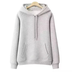 Sweat à capuche blanc à manches longues pour femmes de haute qualité uni décontracté personnalisable surdimensionné à capuche logo brodé sweat à capuche à cordon - Product Image 5