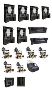 สถานีตัดผมสุดหรูพร้อมกระจก LED ลิ้นชักเก็บของ เฟอร์นิเจอร์ร้านเสริมสวยสั่งทำพิเศษจากโรงงานโดยตรงจากตุรกี สถานีตัดผมระดับมืออาชีพ - Product Image 2