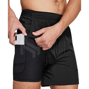 Pantalones cortos de gimnasio informales para hombre, ropa de fitness de material sólido, precio de fábrica, venta al por mayor en línea - Product Image 1