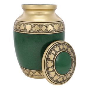 Urna Mediana Verde para Cenizas, Urnas Hechas a Mano para Cenizas, Urnas de Aluminio para Suministros Funerarios, Urnas para Cenizas Humanas - Product Image 3