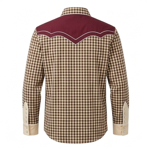 Camisa Vaquera Unisex de Manga Larga con Bordado Floral, Estilo Rodeo, Cierre de Botones, Corte Ajustado, Ribete en Contraste, 100% Algodón - Product Image 2
