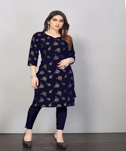 Nouveau Designer Impression Numérique Rayon Kurti Vente en Gros à Bas Prix Vêtement/Vêtement Ethnique en Viscose - Product Image 5