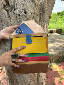 กระเป๋าคลัทช์หนังขนสัตว์สำหรับผู้หญิงหนังสัตว์รีไซเคิลหนังสัตว์แท้สีรุ้งแบบอเนกประสงค์กระเป๋าใส่บัตร ATM - Product Image 6