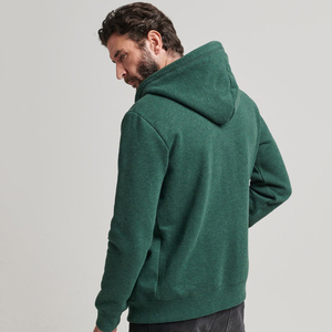 Sweat à capuche pour hommes en coton mélangé à fermeture éclair/Sweat à capuche en coton à manches longues pour hommes à fermeture éclair - Product Image 2