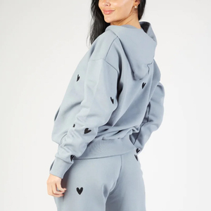 Sudaderas con capucha informales para mujer de nuevo diseño más vendidas, ropa de calle, hombros caídos, figuras, transpirables, ecológicas, sudaderas con capucha, de punto - Product Image 2