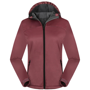OEM personalizado chaquetas al aire libre cortavientos con capucha impermeable de manga larga con cremallera frontal chaquetas Softshell para las mujeres - Product Image 1