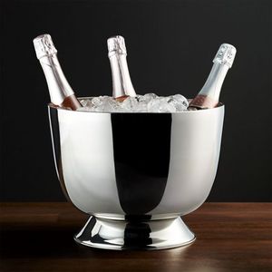 Proveedor de fábrica, enfriador de vino de acero inoxidable, Cubo de champán con mango medio, bañera de bebida de Metal para fiesta en Bar - Product Image 3