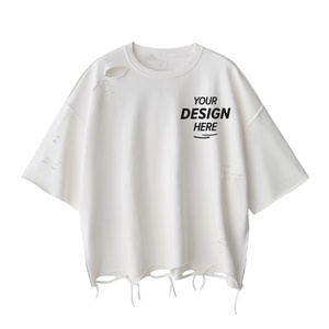 Camiseta Personalizada para Hombre, Talla Grande, 100% Algodón, con Logotipo Impreso, Hombros Caídos, Corte Holgado - Product Image 1