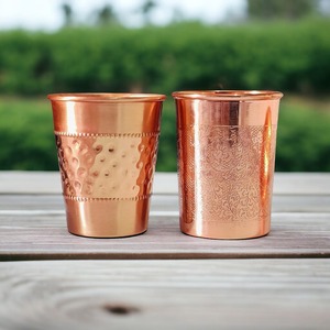 Tasse décorative à bas prix pour table à manger et utilisation de cadeaux 100% gobelet poli en verre de cuivre pur pour la maison hôtel et café - Product Image 6