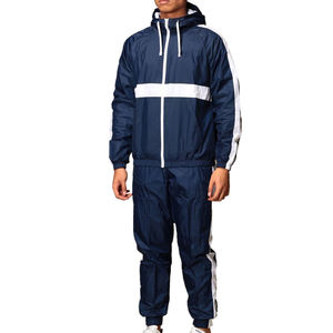 Survêtement coupe-vent imperméable pour hommes Veste d'hiver à capuche et fermeture éclair Pantalon de pluie à séchage rapide Vente en gros Coupe-vent à séchage rapide Piste - Product Image 5