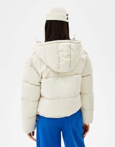 Veste Vêtements d'extérieur pour femmes 2025 Veste bouffante naturelle chaude pour femmes en tissu brillant recyclé - Product Image 5
