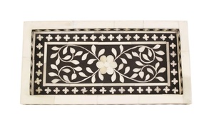 Bone Inlay <b>Tray</b> With Handle <b>Table</b> Top Coffee Tea Cold Drink Serving <b>Tray</b> Handmade Hotel Restaurant Serving <b>Tray</b> Home Kitchen - Product Image 5