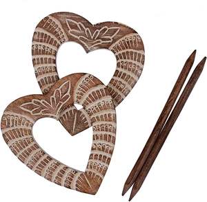 Porte-rideau en bois en forme de coeur rideau embrasse broche et bâton rideau retenue Clips ferme Style sculpté à la main décoratif - Product Image 4