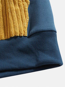 Latest Stylish Men's Pullover Tops Casual Cotton Hoodies in <b>Fleece</b> with Corduroy <b>Jacket</b> Multi-Colour for Winter - Product Image 5