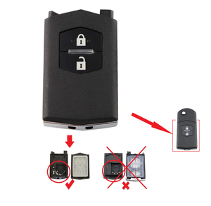 2/3 bouton pliant Flip voiture clé coque Fob étui avec lame non coupée pour Mazda 2 3 5 6 RX8 MX5 M6 CX5 télécommande - Product Image 1